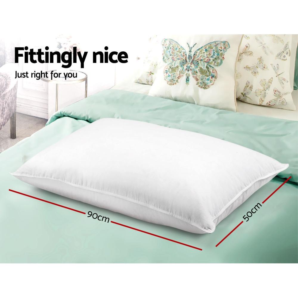 King Size 4 Pack Bed Pillows Medium*2 Firm*2 Microfibre Fiiling - Rivercity House & Home Co. (ABN 18 642 972 209) - Affordable Modern Furniture Australia