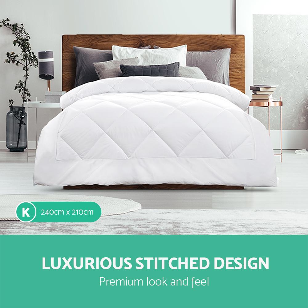 King Size 700GSM Bamboo Microfibre Quilt - Rivercity House & Home Co. (ABN 18 642 972 209) - Affordable Modern Furniture Australia
