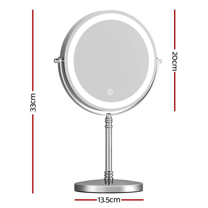 Makeup Mirror LED Light Cosmetic Round 360° Rotation 10X Magnifying - Health & Beauty > Makeup Mirrors - Rivercity House & Home Co. (ABN 18 642 972 209) - Affordable Modern Furniture Australia