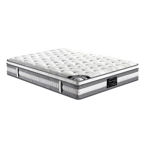 Mattress Euro Top King Size Pocket Spring Coil with Knitted Fabric Medium Firm 34cm Thick - Furniture > Mattresses - Rivercity House & Home Co. (ABN 18 642 972 209) - Affordable Modern Furniture Australia