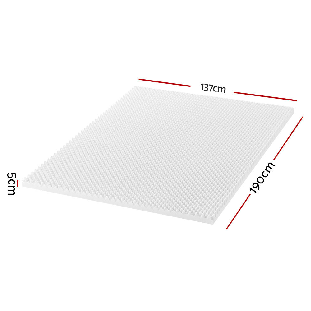 Egg Crate Foam Mattress Topper - Double - Furniture > Mattresses - Rivercity House & Home Co. (ABN 18 642 972 209) - Affordable Modern Furniture Australia