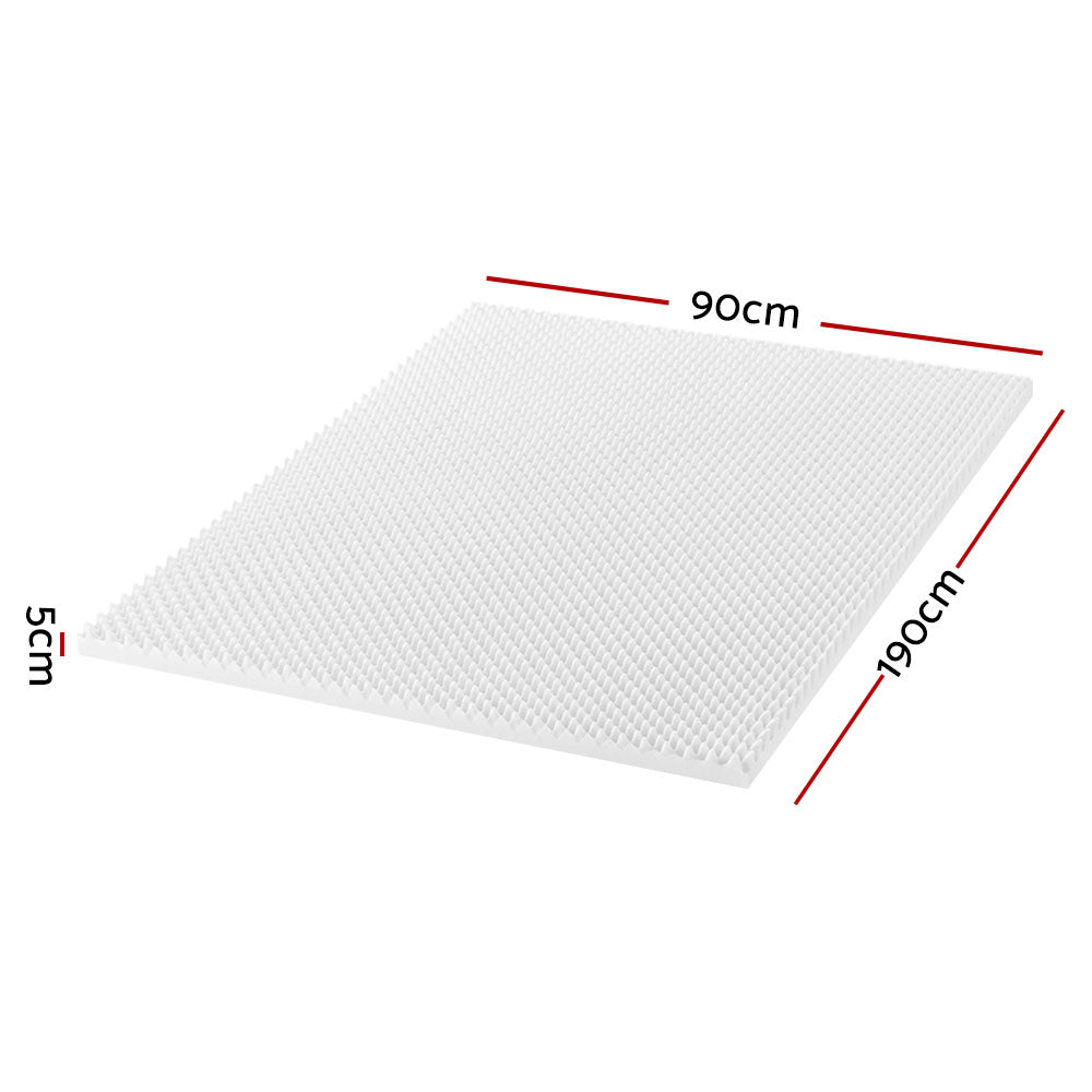 Egg Crate Foam Mattress Topper - Single - Furniture > Mattresses - Rivercity House & Home Co. (ABN 18 642 972 209) - Affordable Modern Furniture Australia