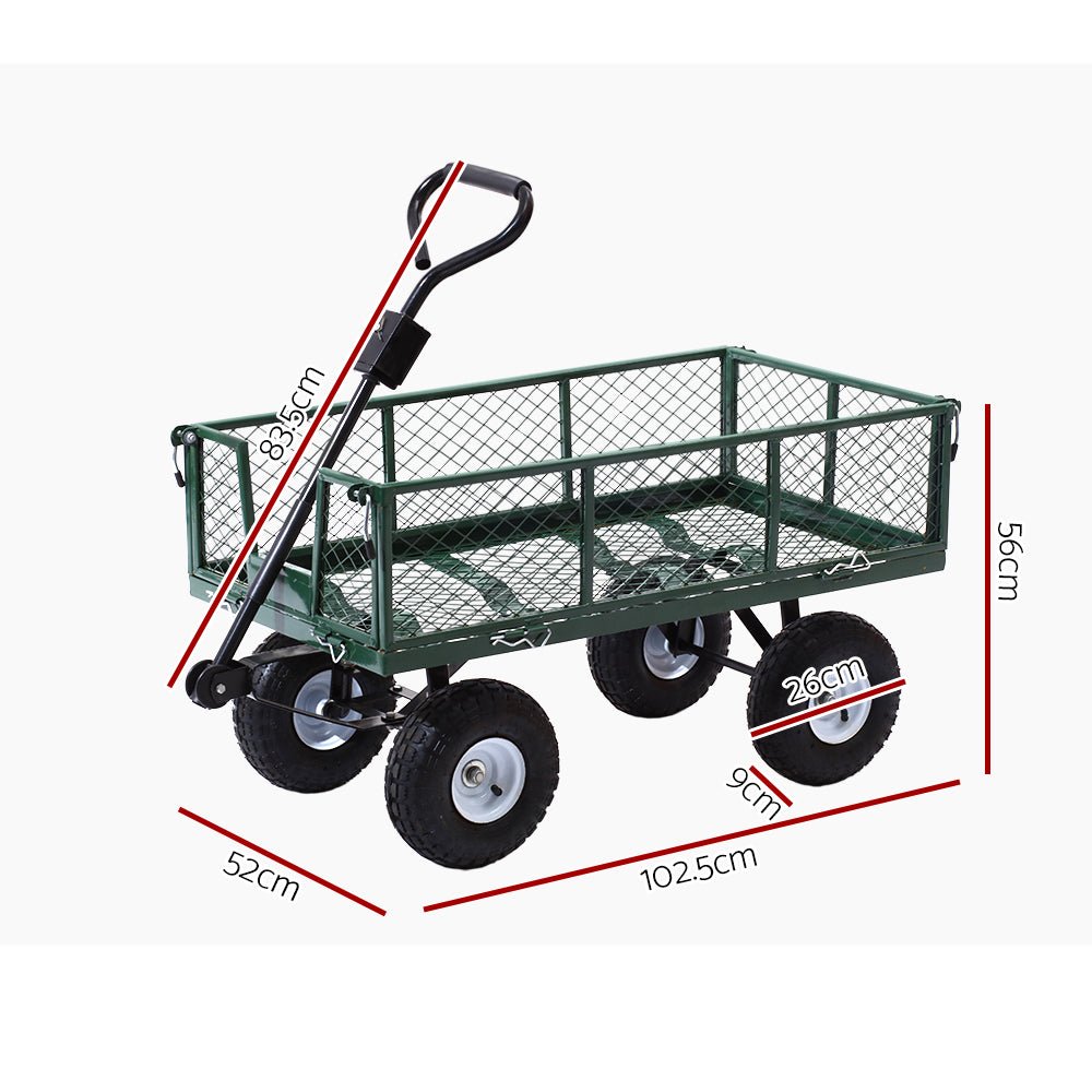 Mesh Garden Steel Cart - Green - Home & Garden > Garden Tools - Rivercity House & Home Co. (ABN 18 642 972 209) - Affordable Modern Furniture Australia