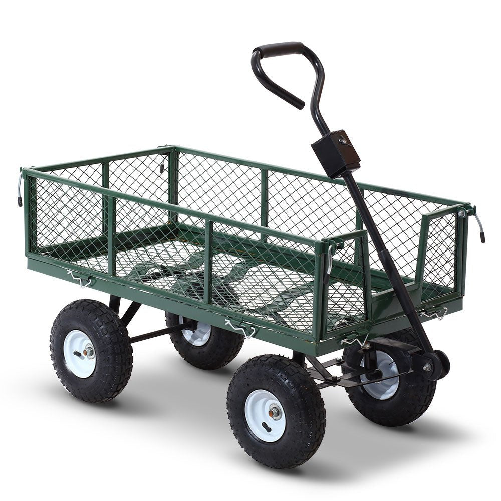 Mesh Garden Steel Cart - Green - Home & Garden > Garden Tools - Rivercity House & Home Co. (ABN 18 642 972 209) - Affordable Modern Furniture Australia