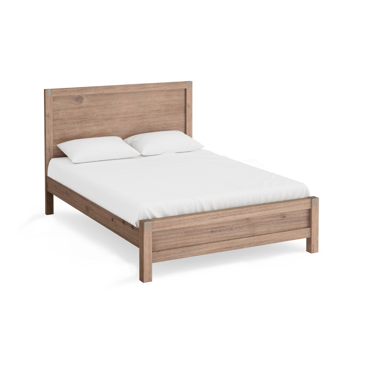 Nowra Wooden Double Bed Frame Oak - Rivercity House & Home Co. (ABN 18 642 972 209) - Affordable Modern Furniture Australia