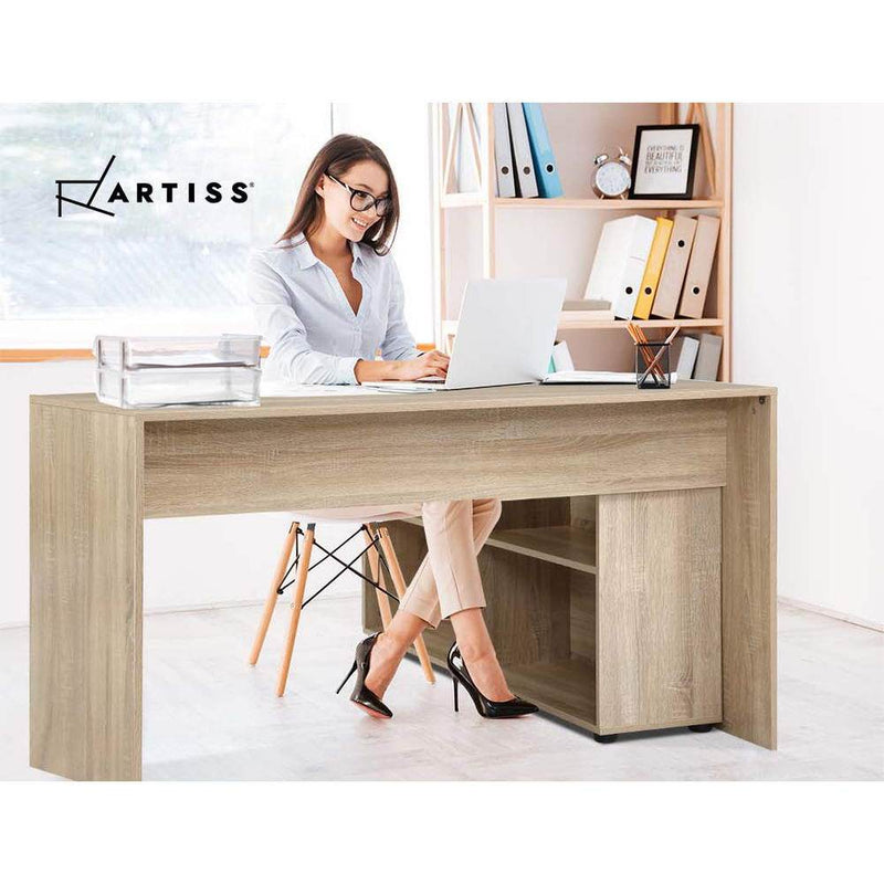 Office Computer Desk Corner Workstation - Rivercity House & Home Co. (ABN 18 642 972 209) - Affordable Modern Furniture Australia