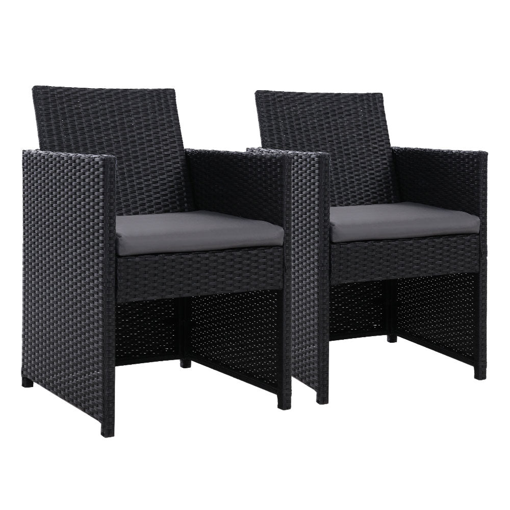 Outdoor Chairs Dining Patio Furniture Lounge Setting Wicker Garden - Furniture > Outdoor - Rivercity House & Home Co. (ABN 18 642 972 209) - Affordable Modern Furniture Australia