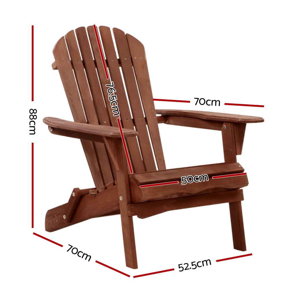 Outdoor Furniture Wooden Beach Chair - Brown - Rivercity House & Home Co. (ABN 18 642 972 209) - Affordable Modern Furniture Australia