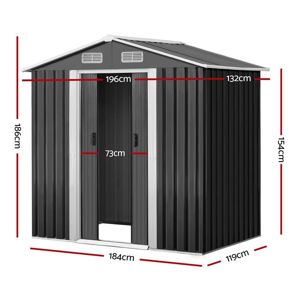 Outdoor Garden Shed 1.96 x 1.32M - Rivercity House & Home Co. (ABN 18 642 972 209) - Affordable Modern Furniture Australia