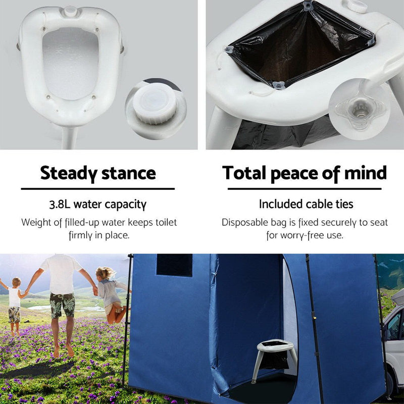 Outdoor Portable Folding Camping Toilet - Outdoor > Camping - Rivercity House & Home Co. (ABN 18 642 972 209) - Affordable Modern Furniture Australia