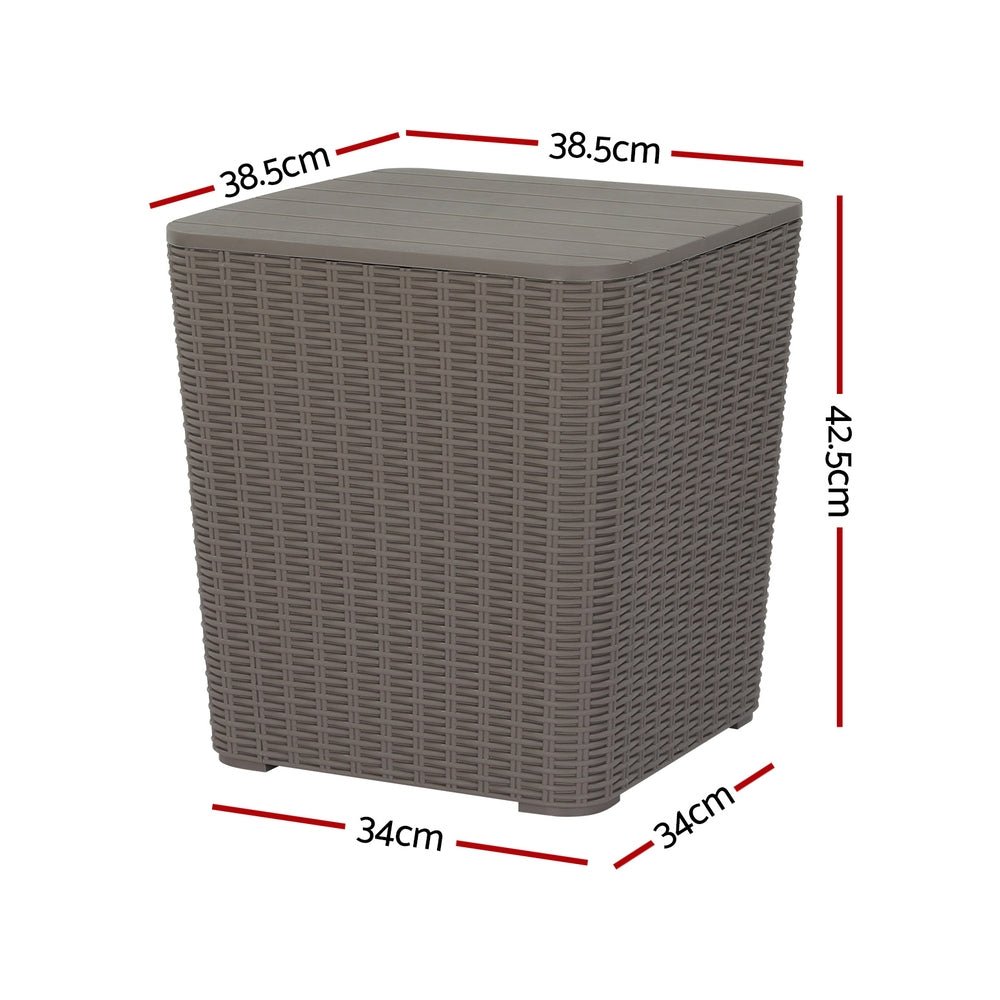 Outdoor Storage Box 43L Container Side Table Garden Bench Tool Sheds - Home & Garden > Storage - Rivercity House & Home Co. (ABN 18 642 972 209) - Affordable Modern Furniture Australia