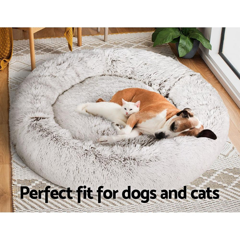Pet Calming Bed Extra Large 110cm White Washable - Rivercity House & Home Co. (ABN 18 642 972 209) - Affordable Modern Furniture Australia