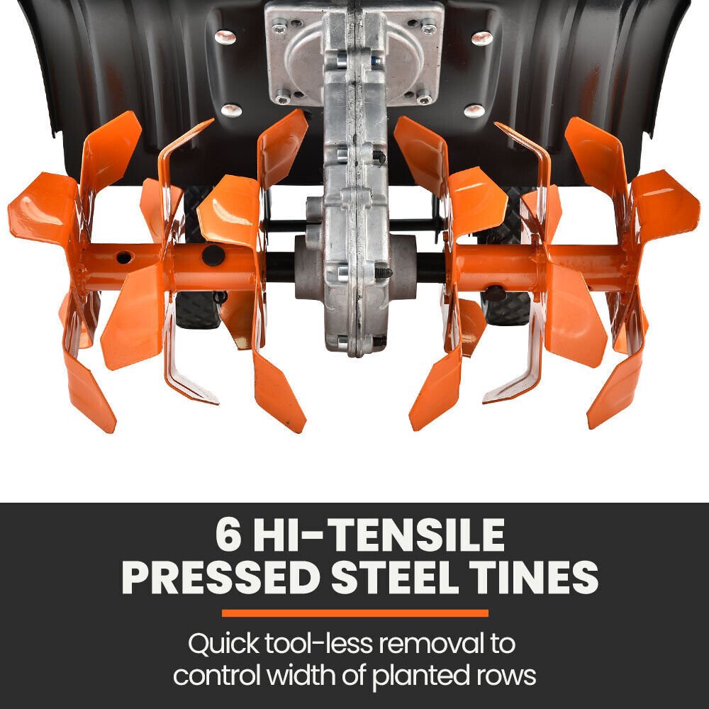 PLANTCRAFT 46CC Garden Cultivator Tiller Handheld 15" Inch Petrol 4-Stroke Titan 9 - Home & Garden > Garden Tools - Rivercity House & Home Co. (ABN 18 642 972 209) - Affordable Modern Furniture Australia