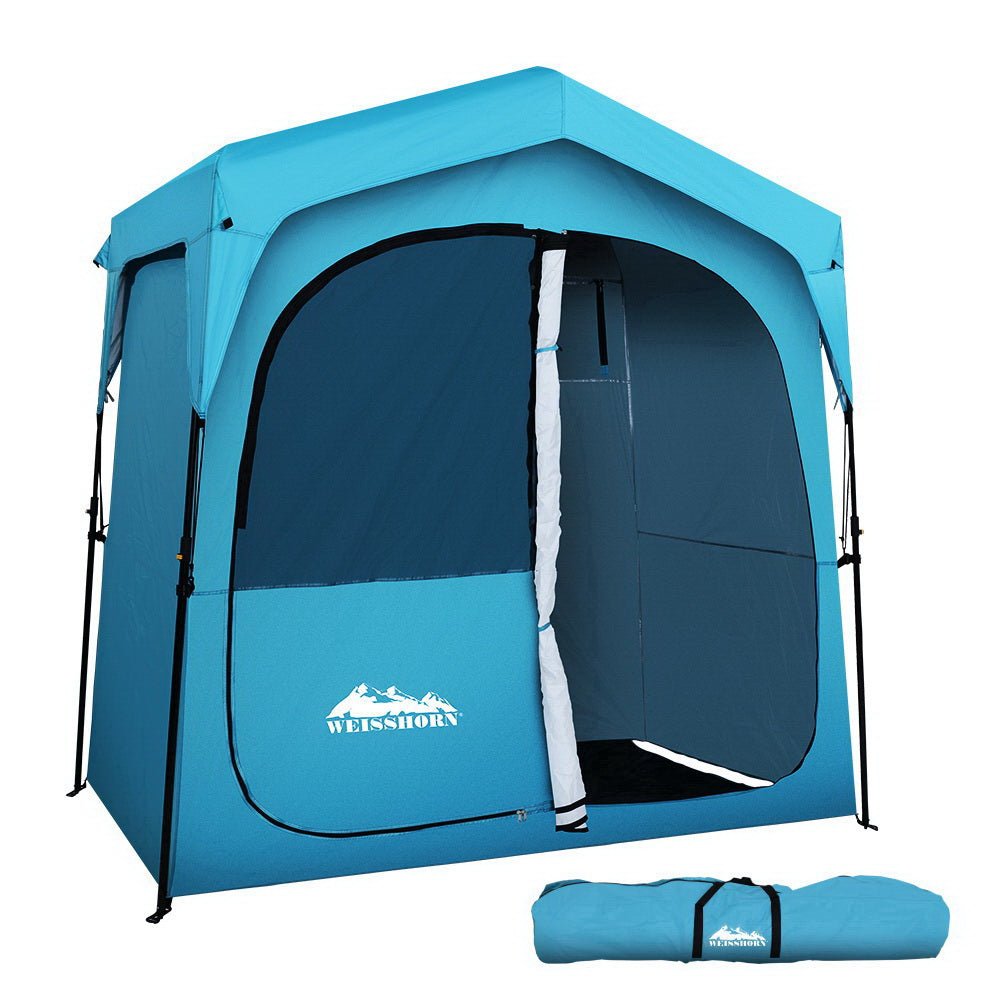 Pop Up Camping Shower Tent Portable Toilet Outdoor Change Room Blue - Outdoor > Camping - Rivercity House & Home Co. (ABN 18 642 972 209) - Affordable Modern Furniture Australia