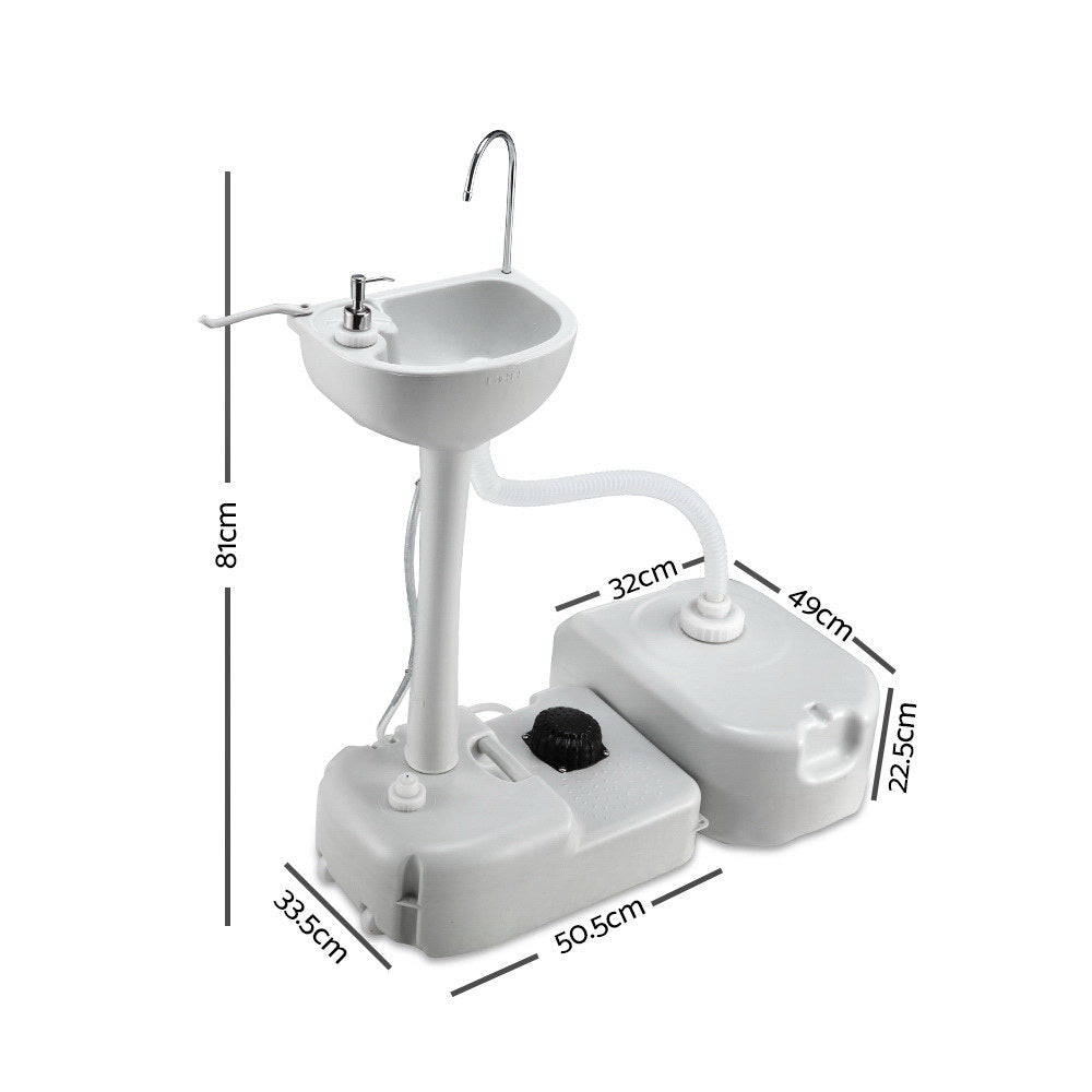 Portable Camping Wash Basin 43L - Outdoor > Camping - Rivercity House & Home Co. (ABN 18 642 972 209) - Affordable Modern Furniture Australia