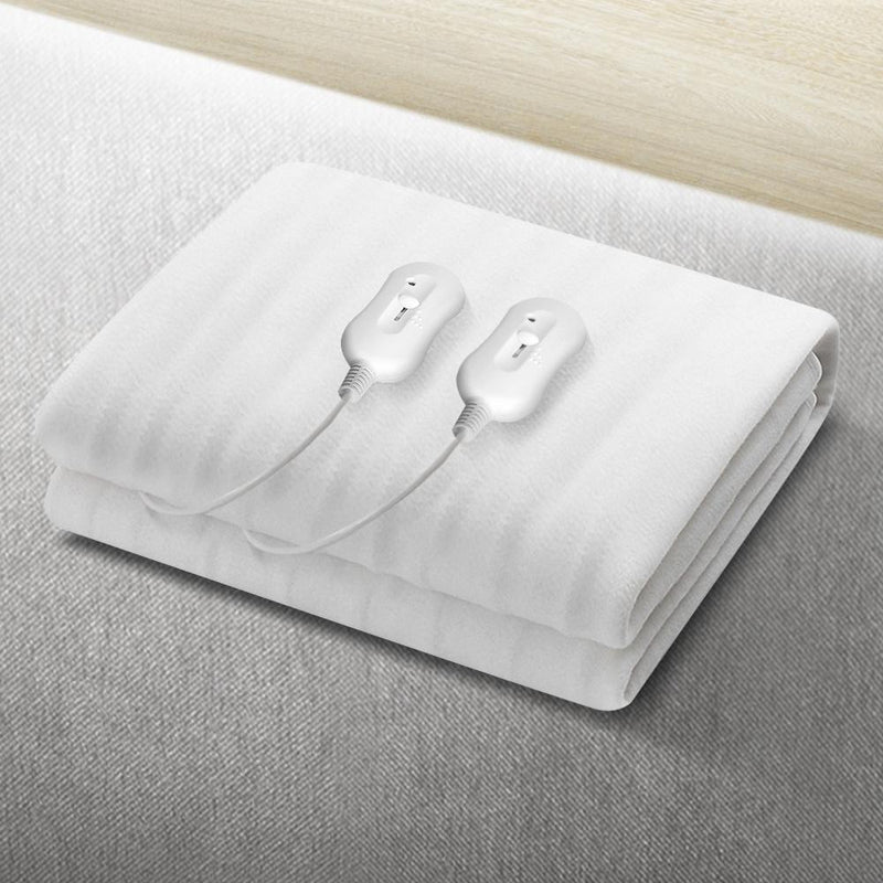 Premium Heated Electric Blanket Washable Fully Fitted Polyester Underlay Pad Double - Rivercity House & Home Co. (ABN 18 642 972 209) - Affordable Modern Furniture Australia