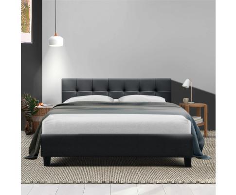 Queen Package | Agnes Bed Black & Normay Pillow Top Mattress (Medium Firm) - Furniture > Bedroom - Rivercity House & Home Co. (ABN 18 642 972 209) - Affordable Modern Furniture Australia
