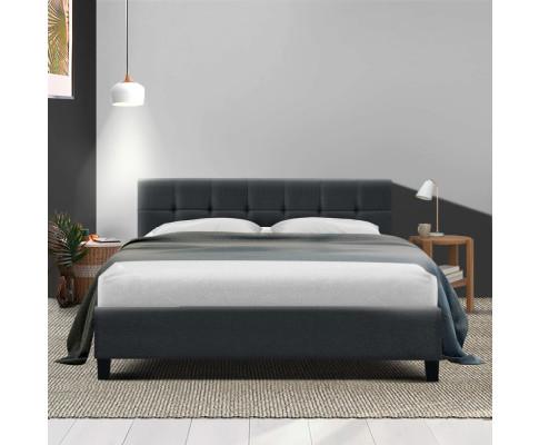 Queen Package | Agnes Bed Charcoal & Normay Pillow Top Mattress (Medium Firm) - Furniture > Bedroom - Rivercity House & Home Co. (ABN 18 642 972 209) - Affordable Modern Furniture Australia