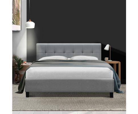 Queen Package | Agnes Bed Grey & Normay Pillow Top Mattress (Medium Firm) - Furniture > Bedroom - Rivercity House & Home Co. (ABN 18 642 972 209) - Affordable Modern Furniture Australia