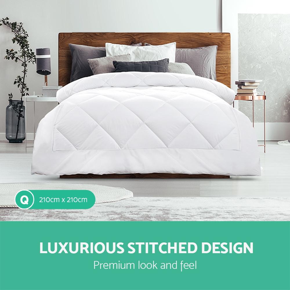 Queen Size 400GSM Microfibre Quilt - Rivercity House & Home Co. (ABN 18 642 972 209) - Affordable Modern Furniture Australia
