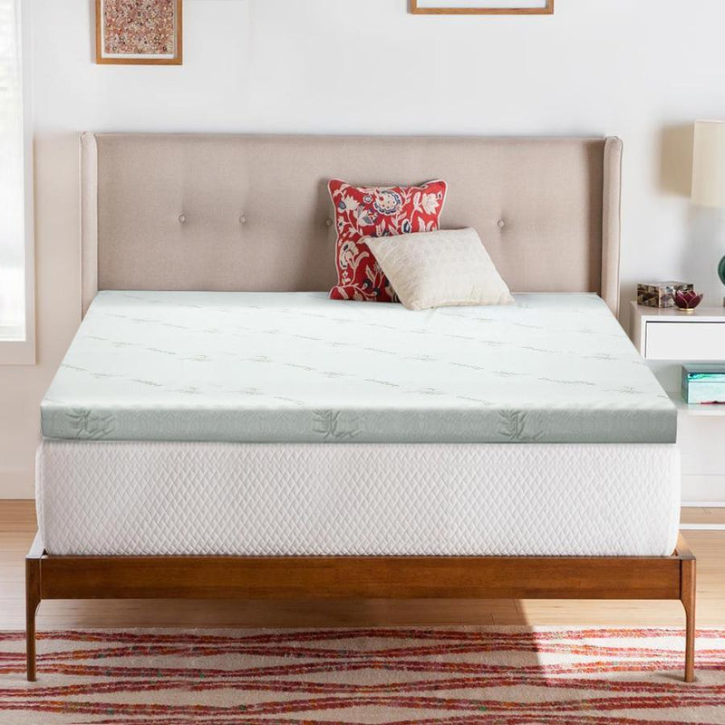 Queen Size | Cool Gel Memory Foam Mattress Topper w/Bamboo Cover 10cm - Rivercity House & Home Co. (ABN 18 642 972 209) - Affordable Modern Furniture Australia