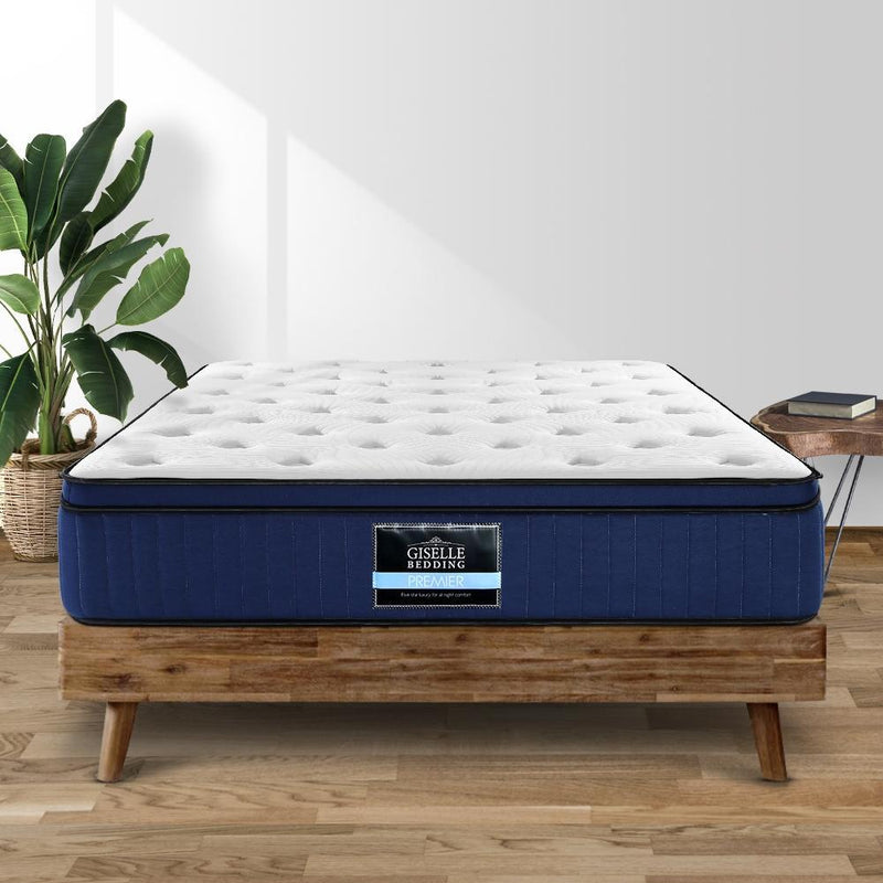 Queen Size | Franky Euro Top Cool Gel Pocket Spring Mattress (Medium Firm) - Rivercity House & Home Co. (ABN 18 642 972 209) - Affordable Modern Furniture Australia