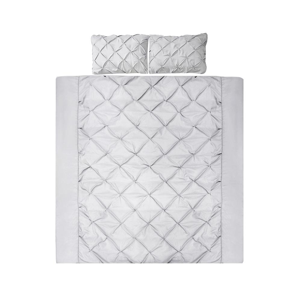 Queen Size Quilt Cover Set - Grey - Home & Garden > Bedding - Rivercity House & Home Co. (ABN 18 642 972 209) - Affordable Modern Furniture Australia