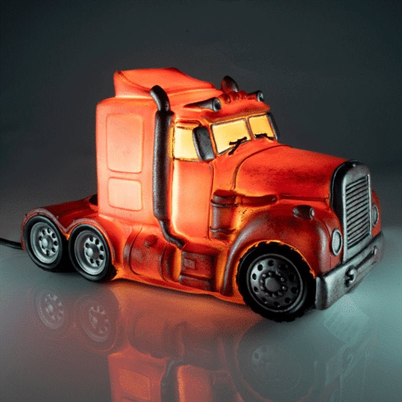 Red Metal Look Truck Table Lamp - Home & Garden > Lighting - Rivercity House & Home Co. (ABN 18 642 972 209) - Affordable Modern Furniture Australia