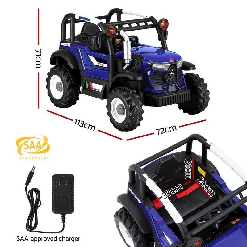 Kids Electric Ride On Car Off Road Jeep Remote 12V Blue - Baby & Kids > Ride on Cars, Go-karts & Bikes - Rivercity House & Home Co. (ABN 18 642 972 209) - Affordable Modern Furniture Australia