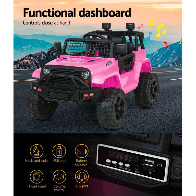 Kids Ride On Car Electric 12V Car Toys Jeep Battery Remote Control Pink - Rivercity House & Home Co. (ABN 18 642 972 209) - Affordable Modern Furniture Australia