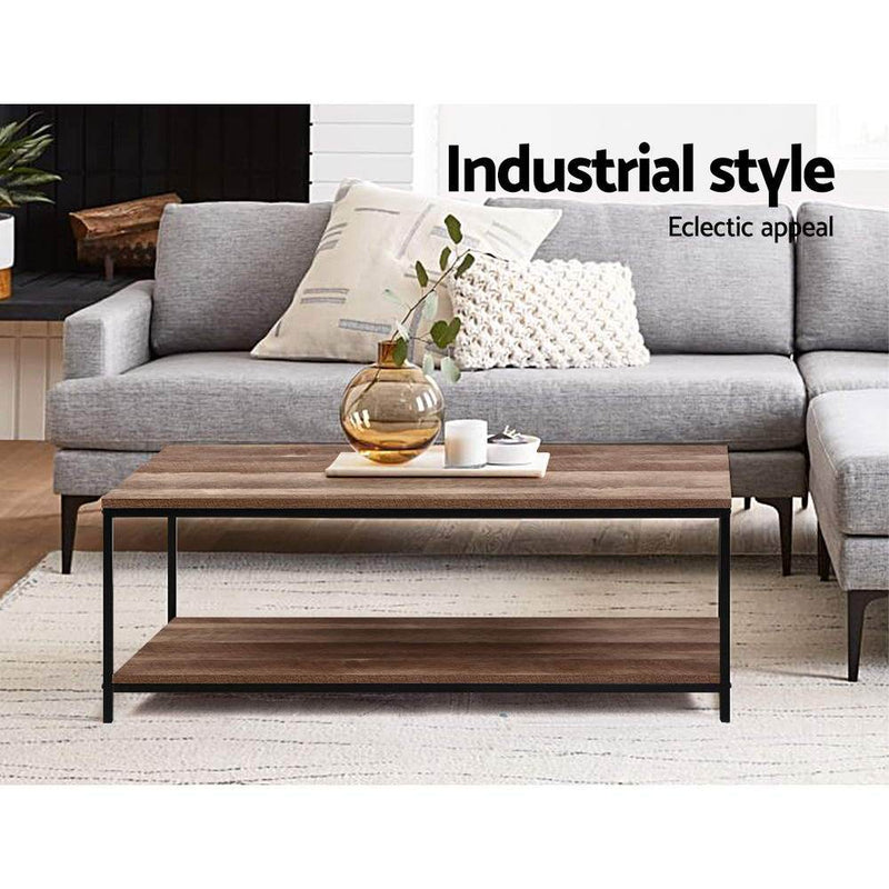 Rustic Vintage Look Coffee Table - Rivercity House & Home Co. (ABN 18 642 972 209) - Affordable Modern Furniture Australia