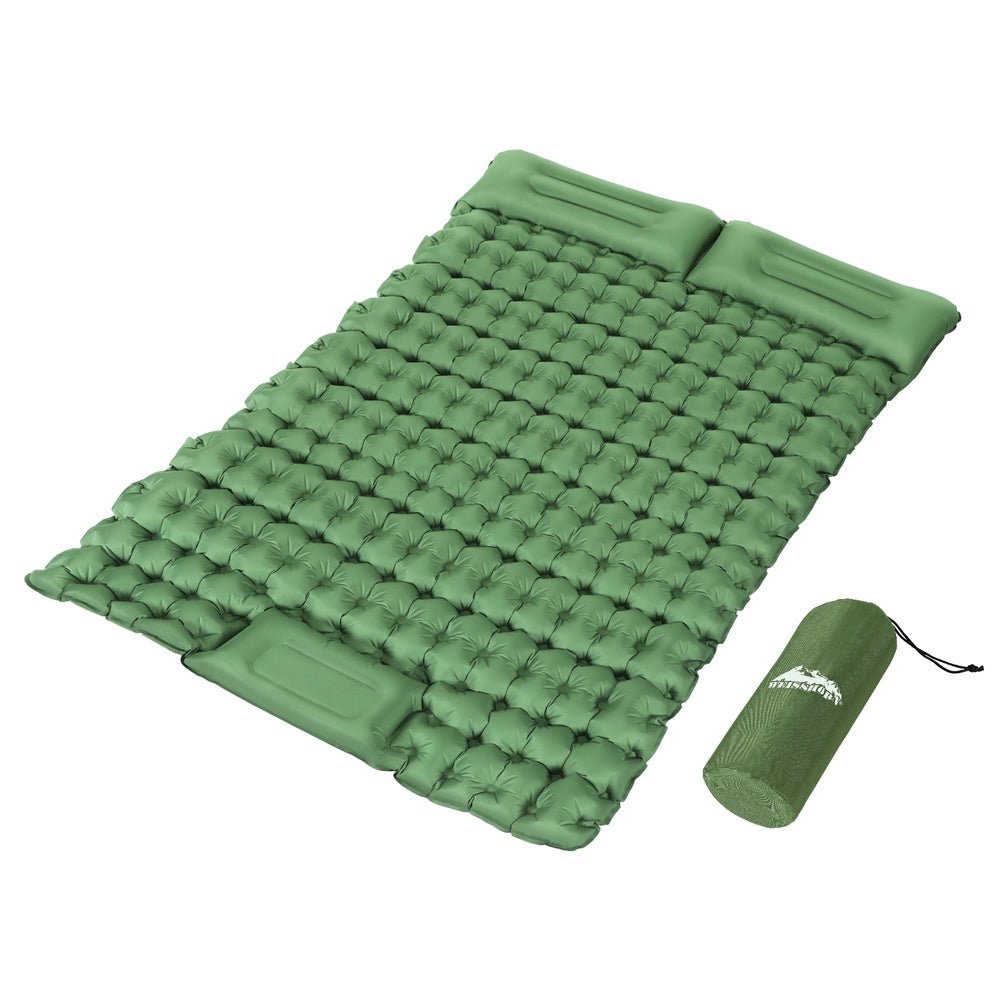 Self Inflating Mattress Camping Sleeping Mat Air Bed Pad Double Pillow - Home & Garden > Inflatable Mattress - Rivercity House & Home Co. (ABN 18 642 972 209) - Affordable Modern Furniture Australia