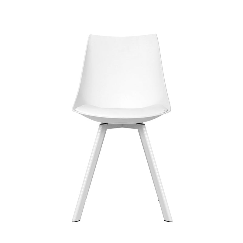 Set of 2 Lyla Dining Chairs with Padded Seat - White - Furniture > Living Room - Rivercity House & Home Co. (ABN 18 642 972 209) - Affordable Modern Furniture Australia