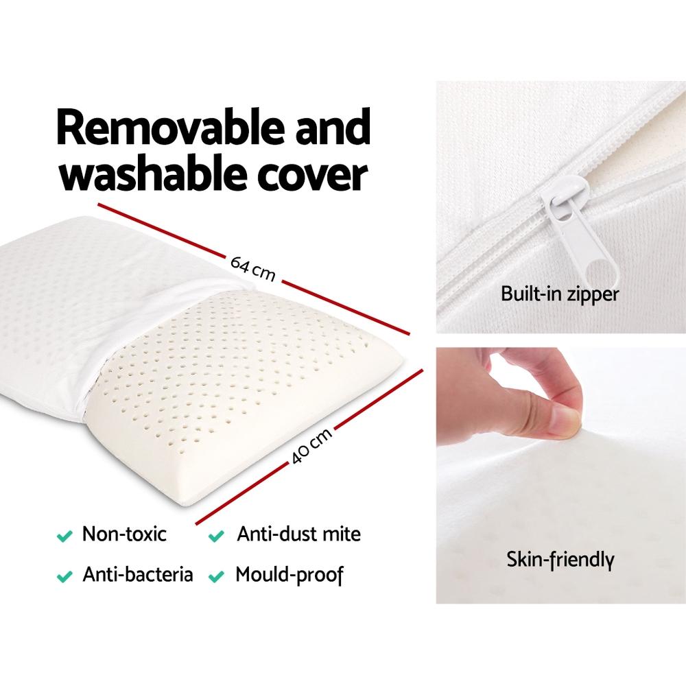 Set of 2 Natural Latex Pillows - Rivercity House & Home Co. (ABN 18 642 972 209) - Affordable Modern Furniture Australia