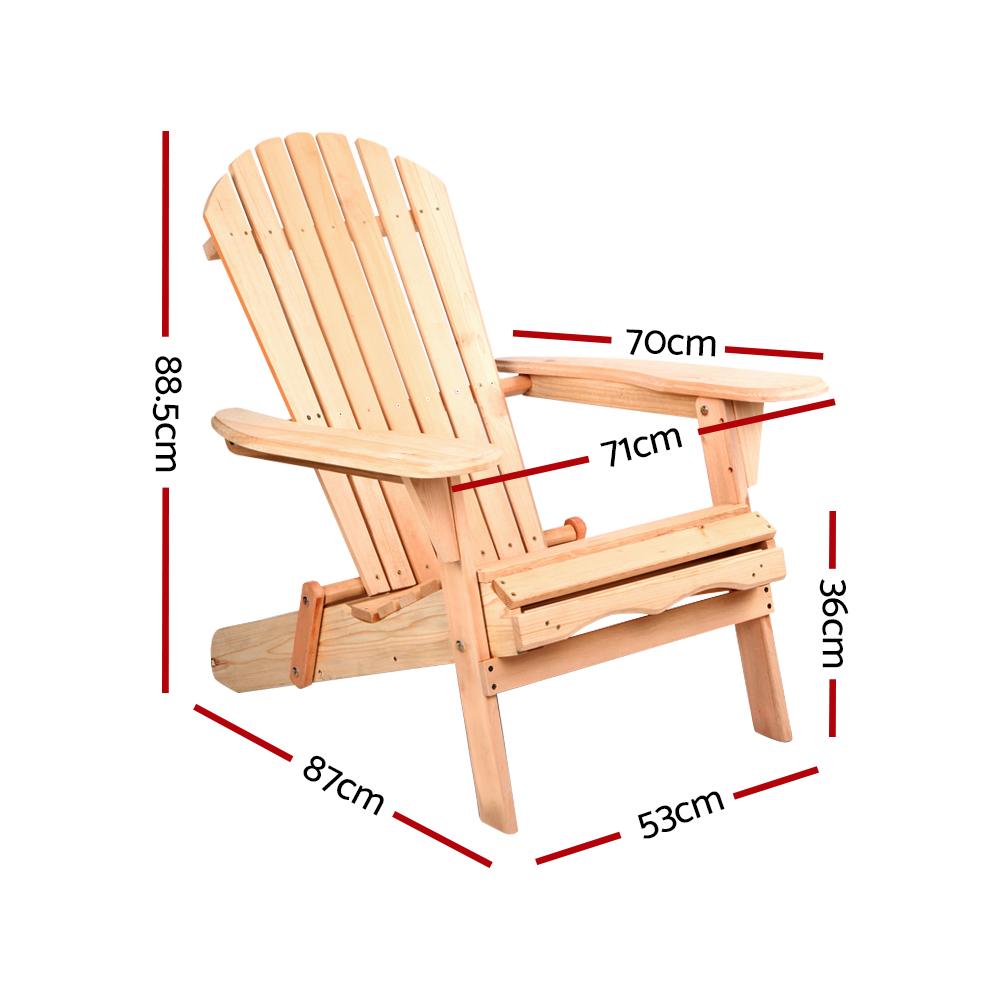 Set of 2 Patio Furniture Outdoor Wooden Chairs - Beach - Rivercity House & Home Co. (ABN 18 642 972 209) - Affordable Modern Furniture Australia