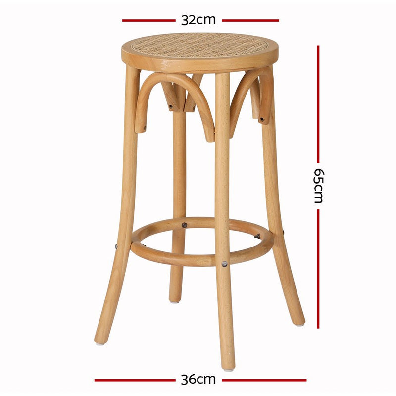 Set of 2 Rattan Seat Bar Stools - Furniture > Bar Stools & Chairs - Rivercity House & Home Co. (ABN 18 642 972 209) - Affordable Modern Furniture Australia