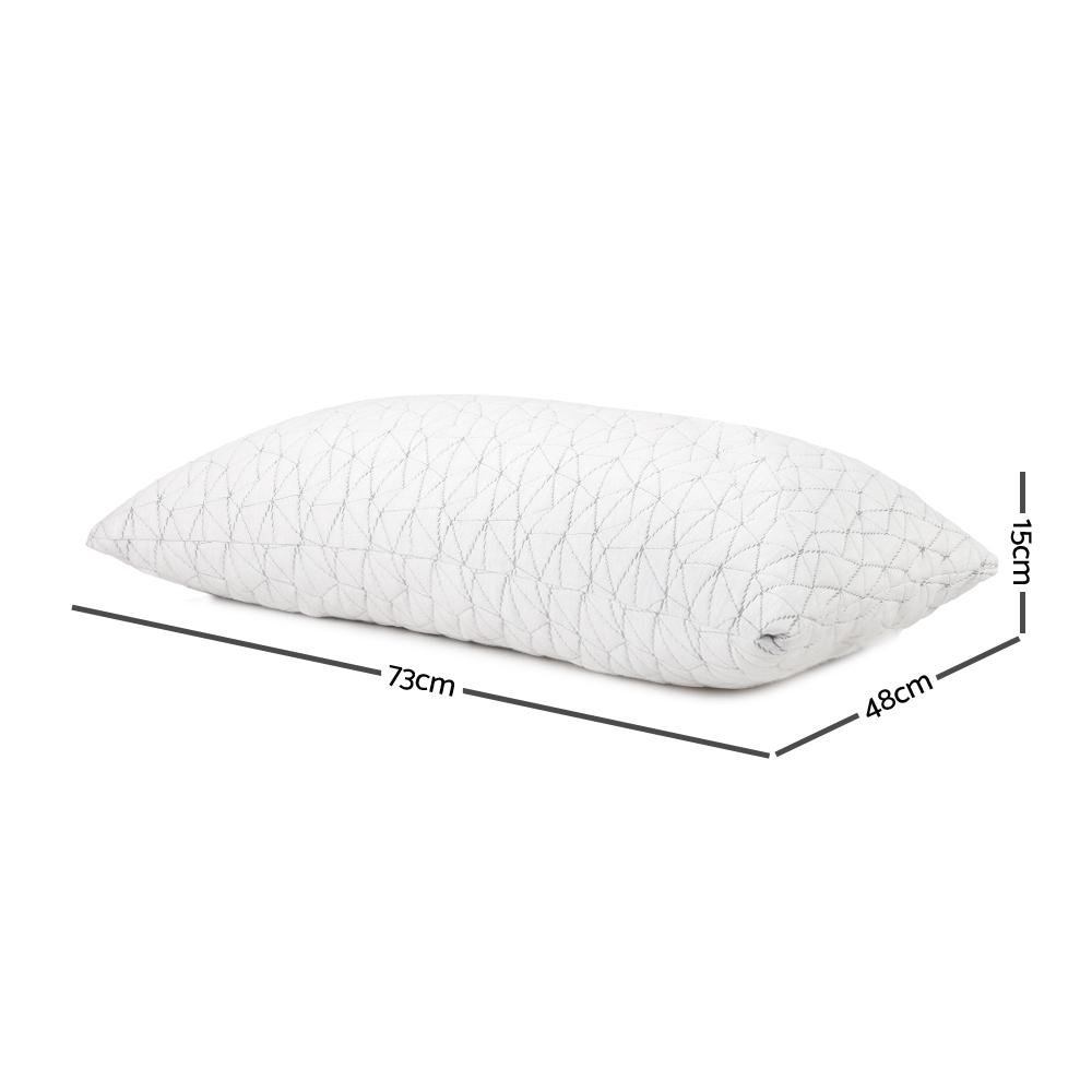 Set of 2 Rayon Single Memory Foam Pillows - Rivercity House & Home Co. (ABN 18 642 972 209) - Affordable Modern Furniture Australia