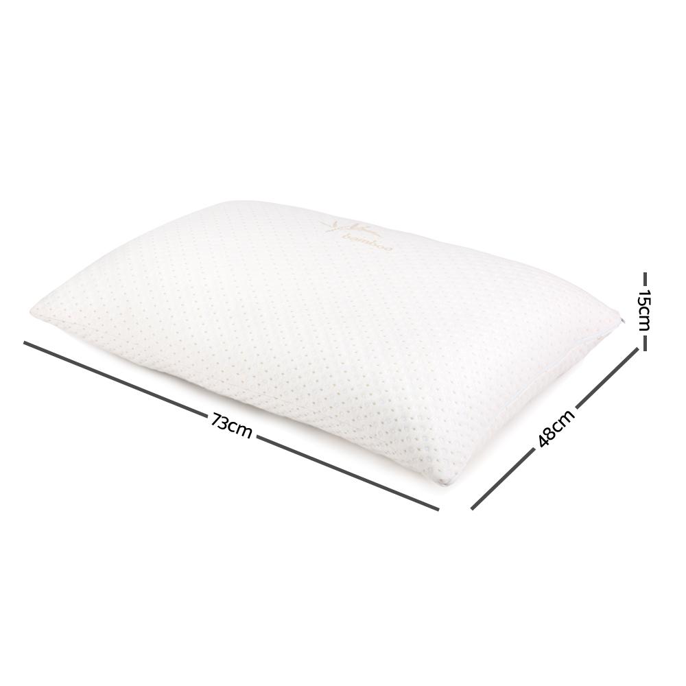 Set of 2 Single Bamboo Memory Foam Pillows - Rivercity House & Home Co. (ABN 18 642 972 209) - Affordable Modern Furniture Australia