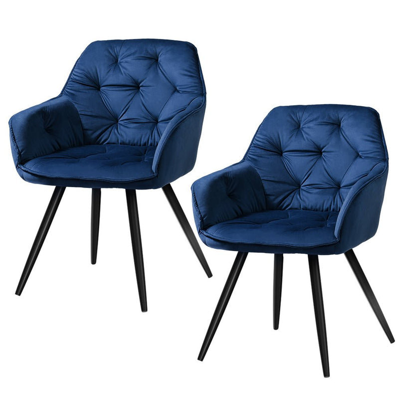 Set of 2 Sophie Dining Chairs - Blue - Furniture > Dining - Rivercity House & Home Co. (ABN 18 642 972 209) - Affordable Modern Furniture Australia