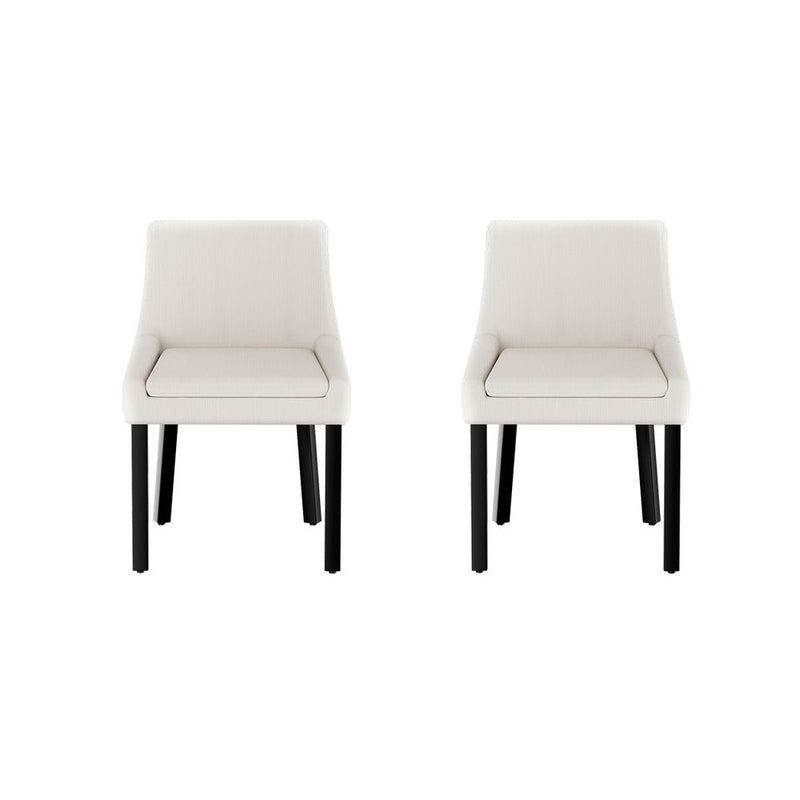 Set of 2 Tina Dining Chairs - Beige - Furniture > Bar Stools & Chairs - Rivercity House & Home Co. (ABN 18 642 972 209) - Affordable Modern Furniture Australia