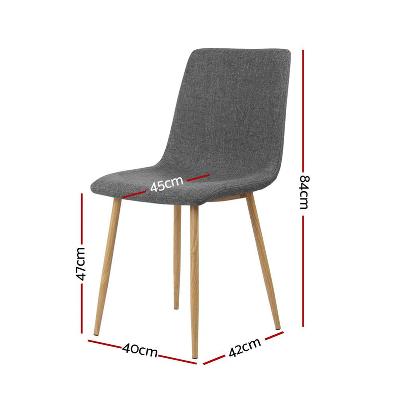 Set of 4 Collins Dining Chairs - Dark Grey - Furniture > Dining - Rivercity House & Home Co. (ABN 18 642 972 209) - Affordable Modern Furniture Australia