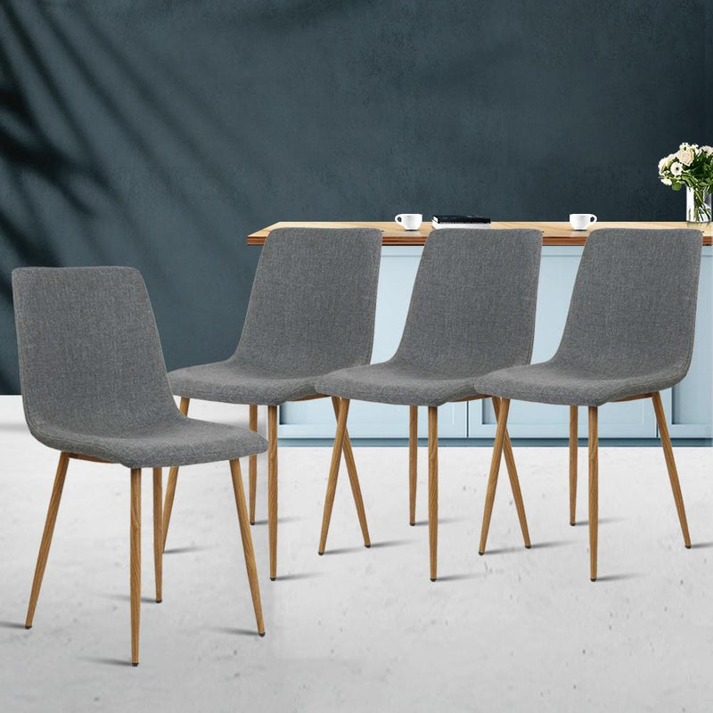 Set of 4 Collins Dining Chairs - Dark Grey - Furniture > Dining - Rivercity House & Home Co. (ABN 18 642 972 209) - Affordable Modern Furniture Australia