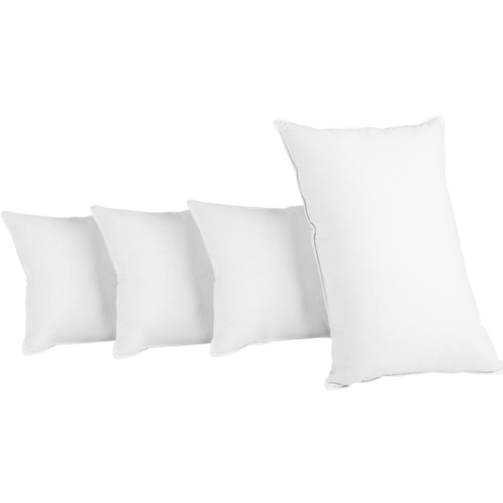 Set of 4 Medium & Firm Cotton Pillows - Rivercity House & Home Co. (ABN 18 642 972 209) - Affordable Modern Furniture Australia