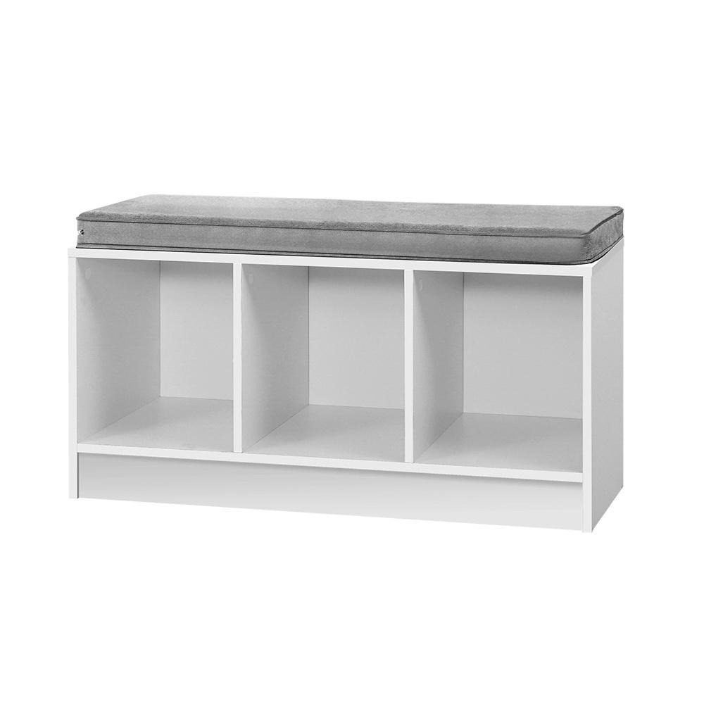 Shoe Cabinet Bench Seat Organiser White - Rivercity House & Home Co. (ABN 18 642 972 209) - Affordable Modern Furniture Australia