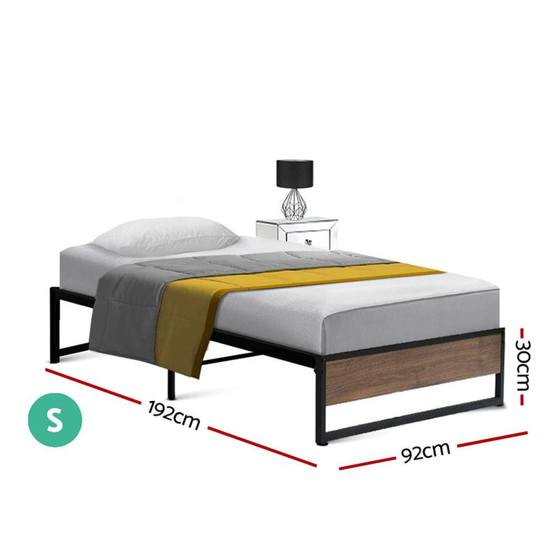 Single Package | Oslo Bed & Bonita Pillow Top Mattress (Medium Firm) - Furniture > Bedroom - Rivercity House & Home Co. (ABN 18 642 972 209) - Affordable Modern Furniture Australia