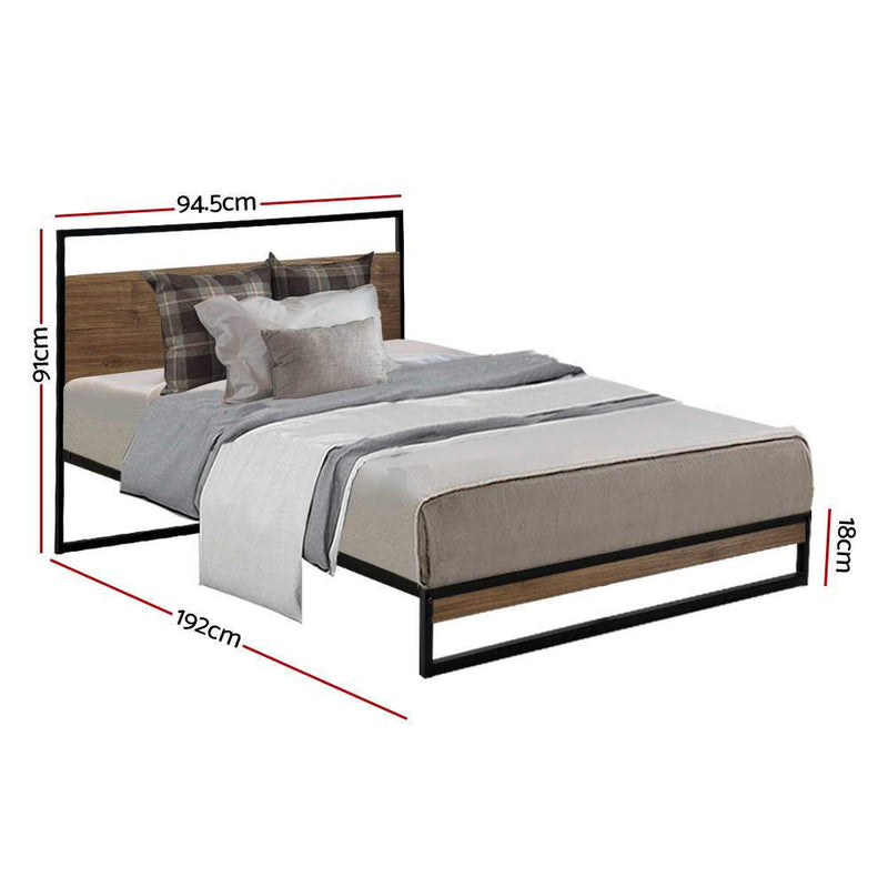 Single Package | Stockton Wooden Bed Frame & Bonita Pillow Top Mattress (Medium Firm) - Rivercity House & Home Co. (ABN 18 642 972 209) - Affordable Modern Furniture Australia
