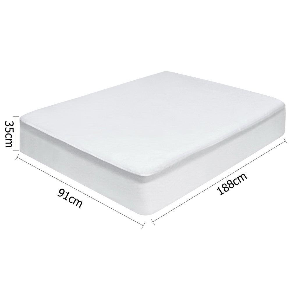 Single Size Waterproof Bamboo Mattress Protector - Rivercity House & Home Co. (ABN 18 642 972 209) - Affordable Modern Furniture Australia