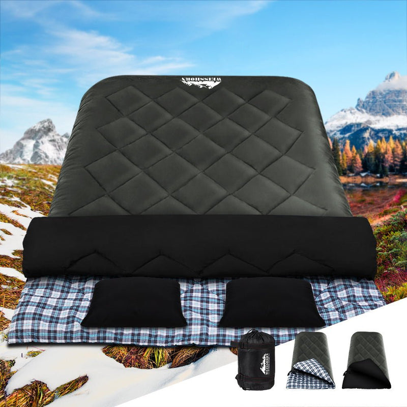 Sleeping Bag Camping Hiking Tent Outdoor Comfort 5 Degree Grey - Outdoor > Camping - Rivercity House & Home Co. (ABN 18 642 972 209) - Affordable Modern Furniture Australia