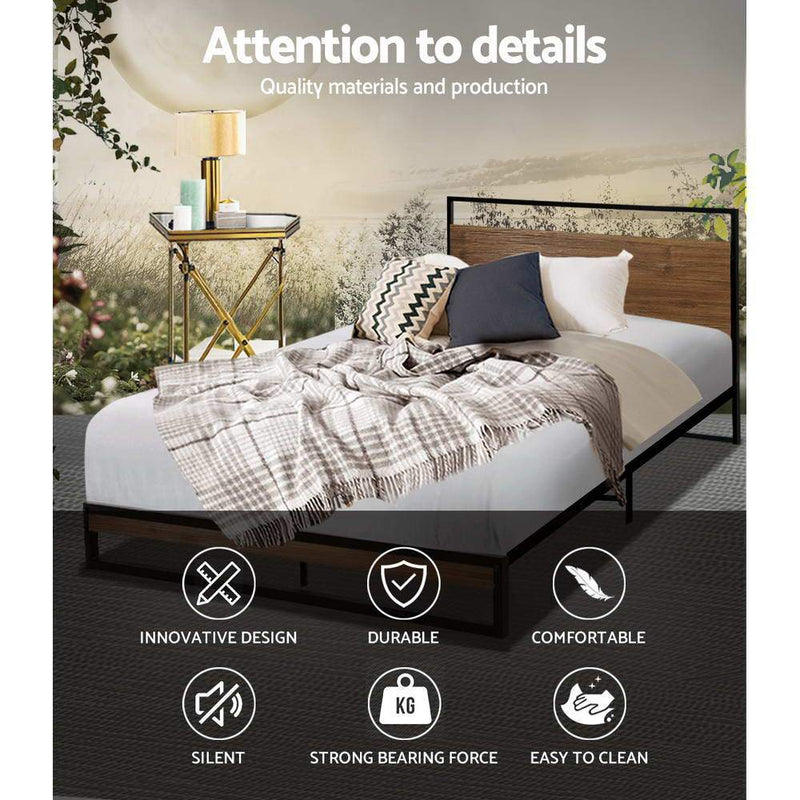 Stockton King Single Bed Frame - Rivercity House & Home Co. (ABN 18 642 972 209) - Affordable Modern Furniture Australia