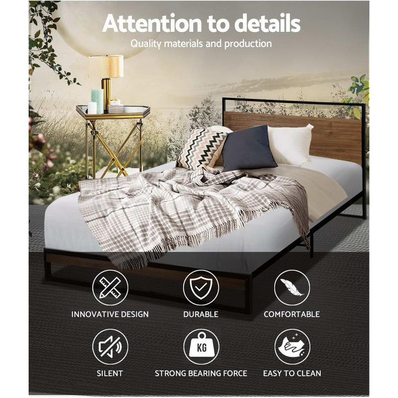 Stockton Single Bed Frame - Rivercity House & Home Co. (ABN 18 642 972 209) - Affordable Modern Furniture Australia